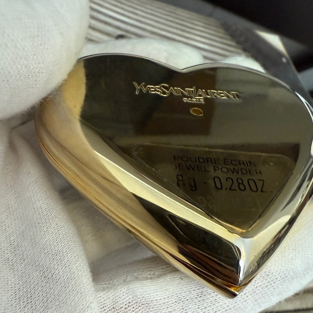 LOT 2233 18K gold plated jewel YSL Vintage POWDER case mirror Robert Goossens - Picture 17 of 17